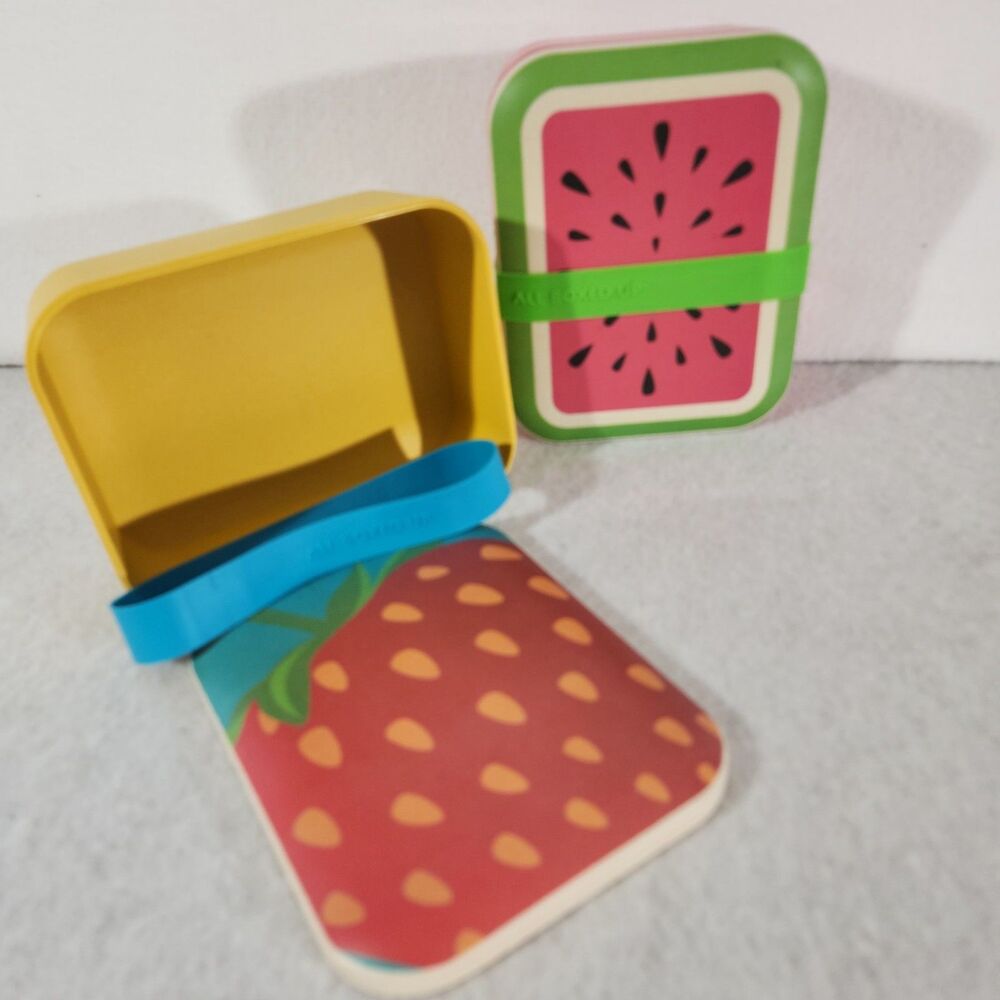Bento Box  2pc Watermelon Lid Strawberry Lid from Sunnylife Lunchbox